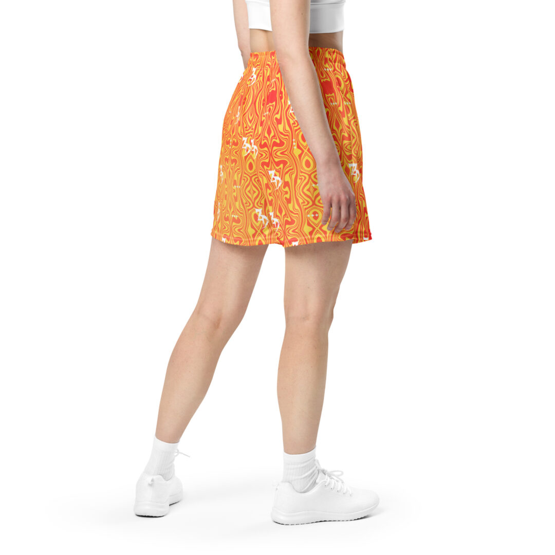 Zeds Dead Orange Lava Unisex mesh shorts with pockets - Image 12