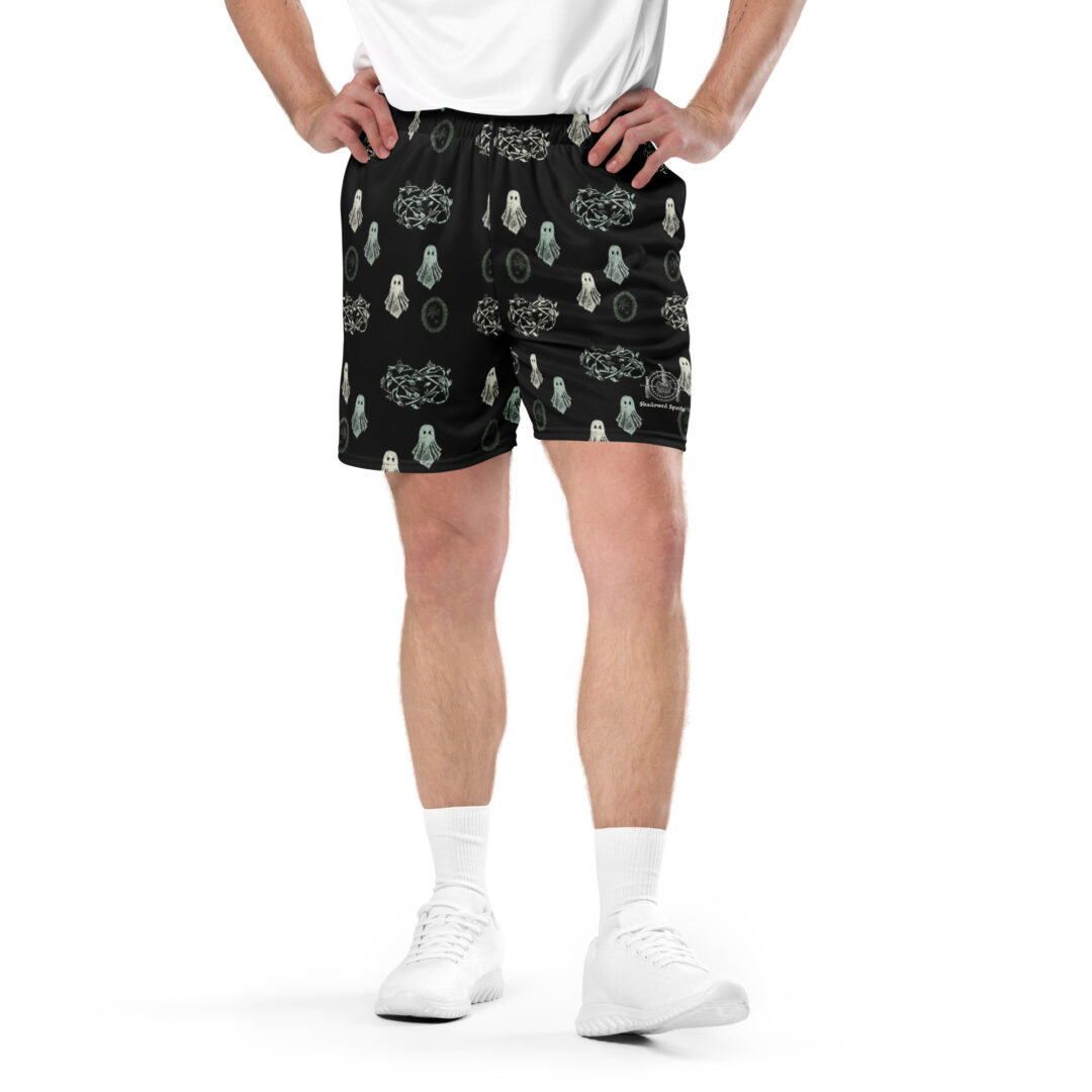 Spooky Ghosts Haunted Premium Quality Athletic wear Shorts with pockets - Image 7