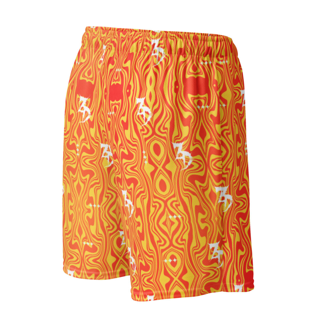 Zeds Dead Orange Lava Unisex mesh shorts with pockets - Image 14