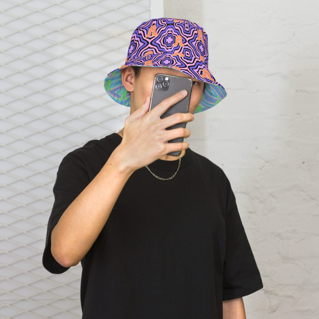 Pretty Lights Vibrant Trippy Reversible bucket hat - Image 7
