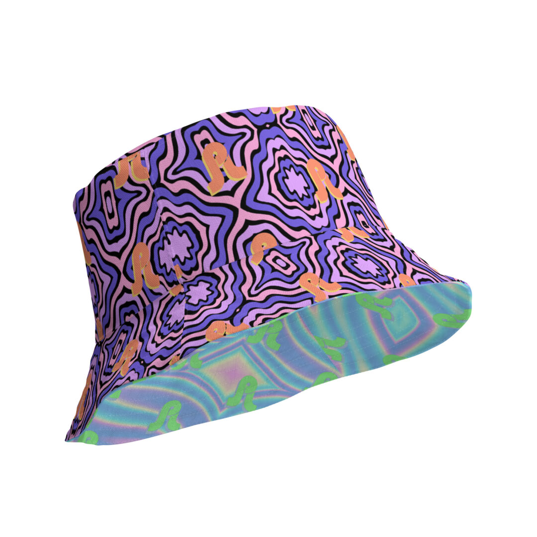 Pretty Lights Vibrant Trippy Reversible bucket hat - Image 9