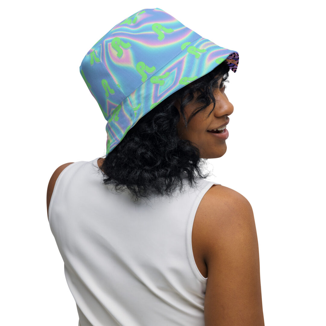 Pretty Lights Vibrant Trippy Reversible bucket hat - Image 3