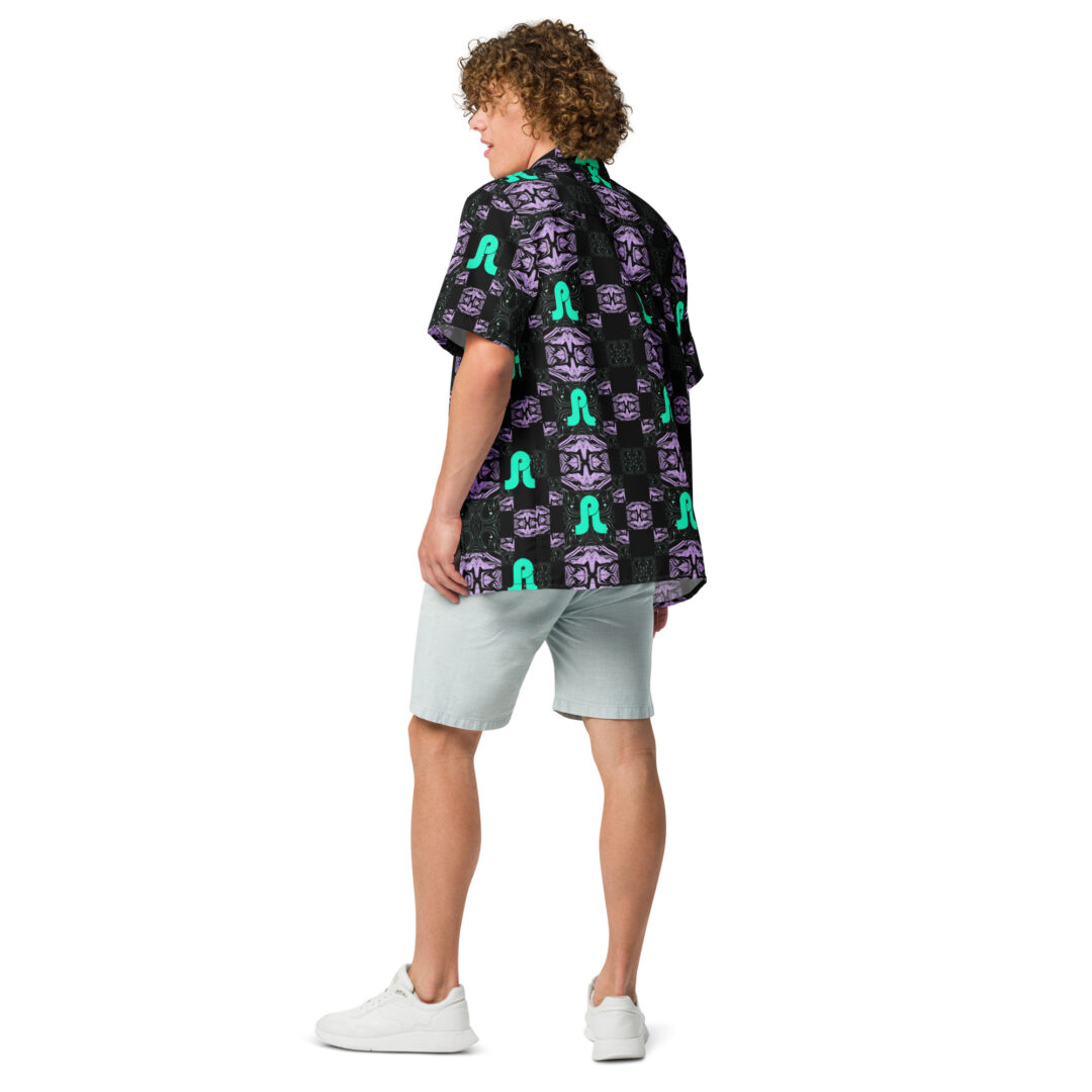 Relaxed Fit and Vibes Pretty Lights Galaxy Kalediscope Trippy Button Up Shirt Unisex Up To 6XL Premium Quality Festival Outfit - Image 9