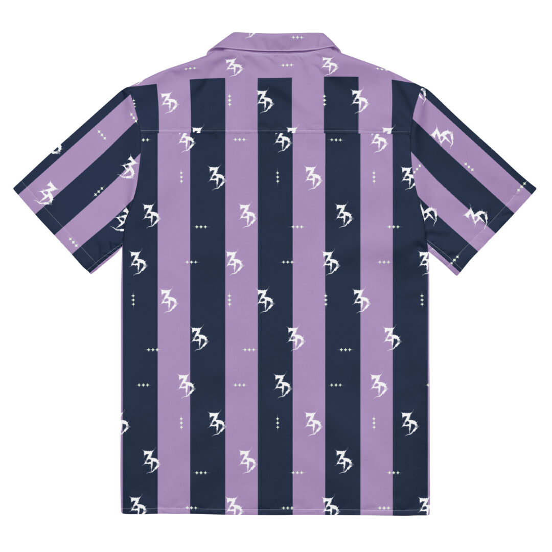 Zeds Dead Lavender Stripes Easy Living Unisex Work Wear Button Up - Image 10