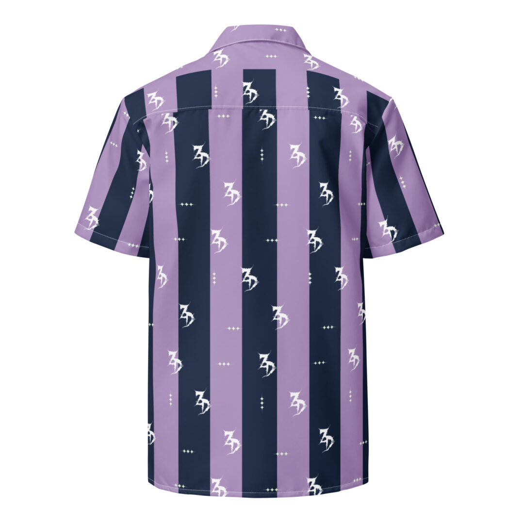 Zeds Dead Lavender Stripes Easy Living Unisex Work Wear Button Up - Image 13