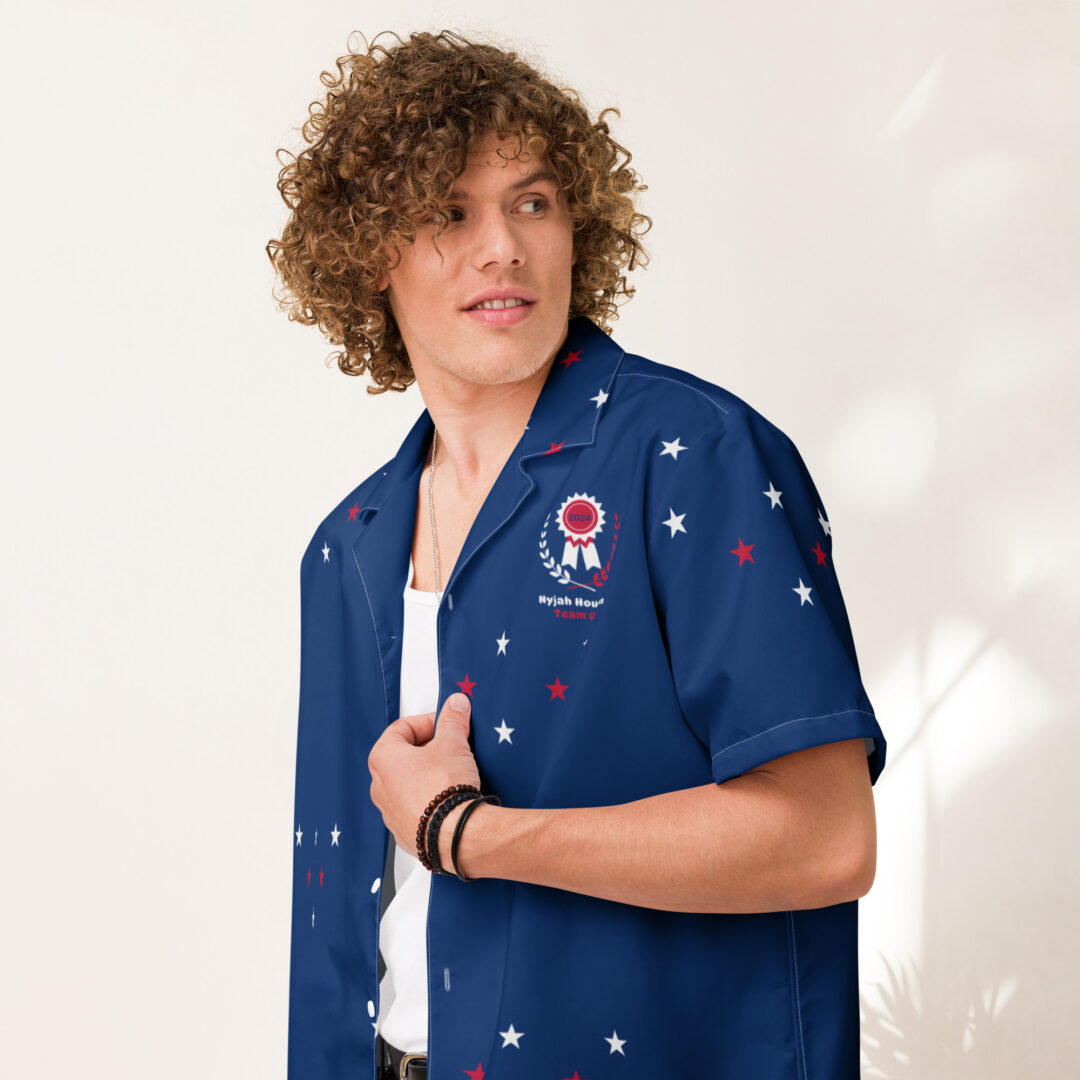 Team Usa Skateboarding Button Up Shirt Olympics Unisex Work Wear - Image 2