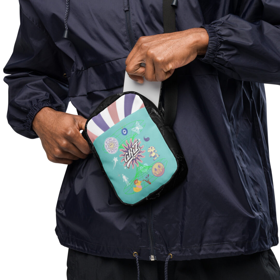 Griz seafoam portal mushroom Festival Field Trippy crossbody bag custom print festival rave camping edm accessory merch - Image 5