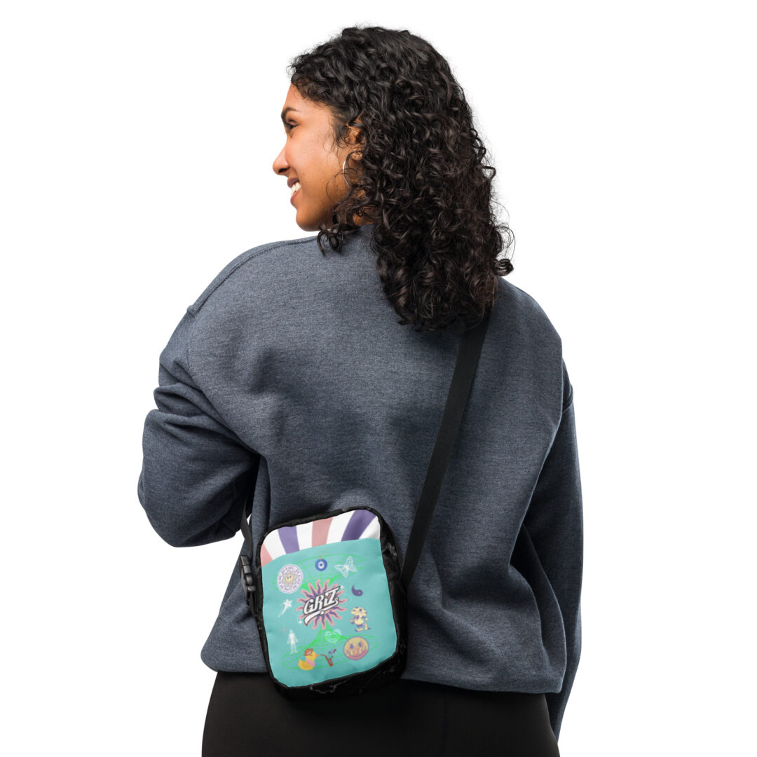 Griz seafoam portal mushroom Festival Field Trippy crossbody bag custom print festival rave camping edm accessory merch - Image 3