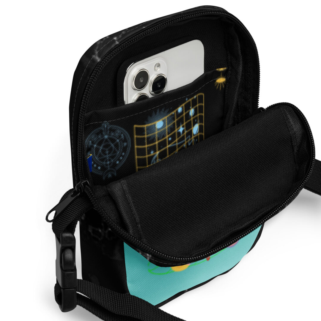 Griz seafoam portal mushroom Festival Field Trippy crossbody bag custom print festival rave camping edm accessory merch - Image 9