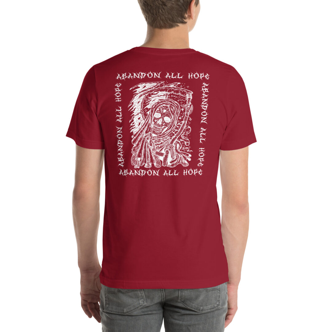 Abandon All Hope Emo Goth Alternative Shadowed Spirits Graphic Streetwear Tshirt - Image 25