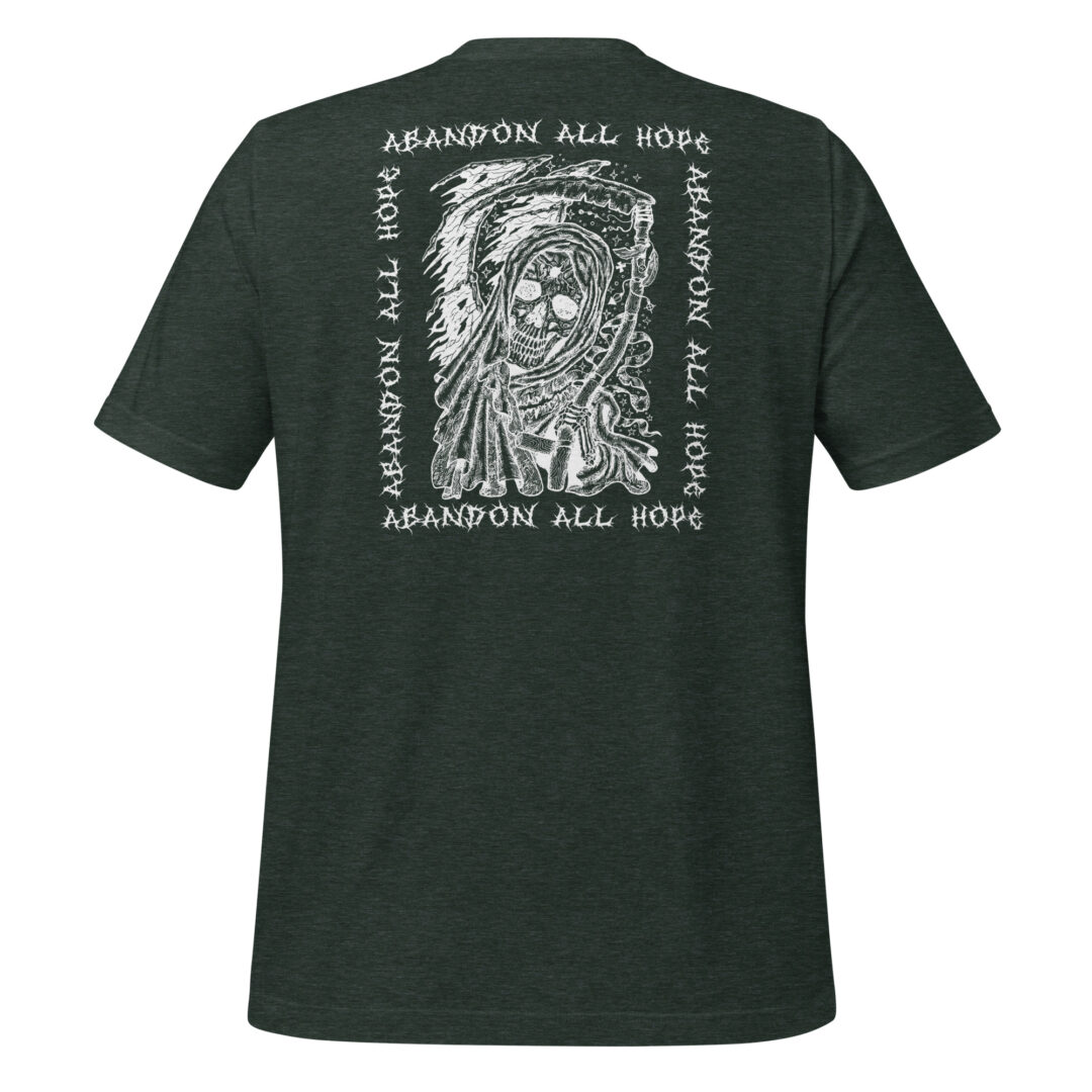 Abandon All Hope Emo Goth Alternative Shadowed Spirits Graphic Streetwear Tshirt - Image 13
