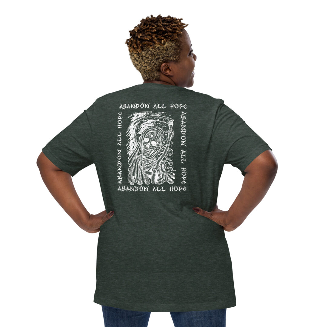 Abandon All Hope Emo Goth Alternative Shadowed Spirits Graphic Streetwear Tshirt - Image 14