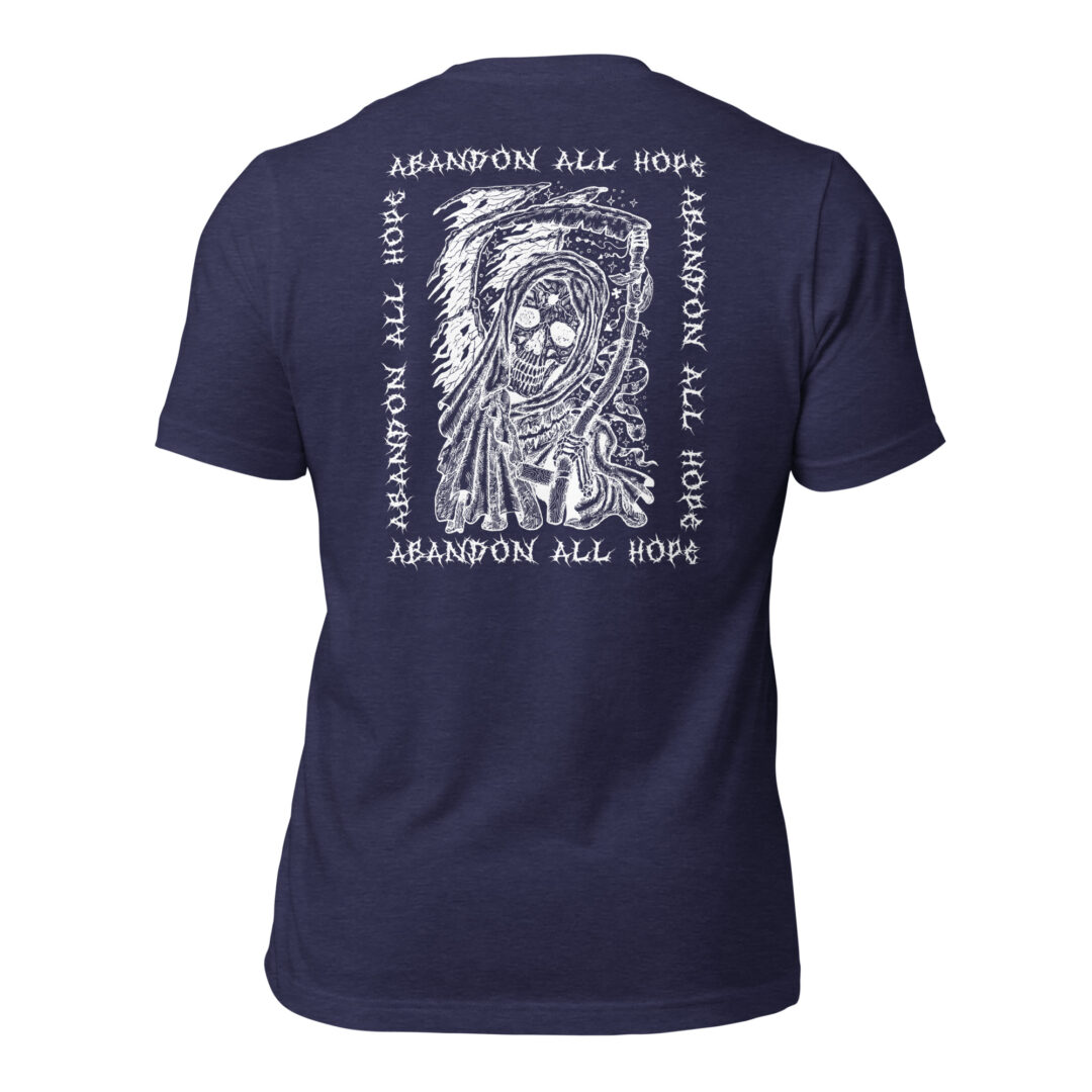 Abandon All Hope Emo Goth Alternative Shadowed Spirits Graphic Streetwear Tshirt - Image 9