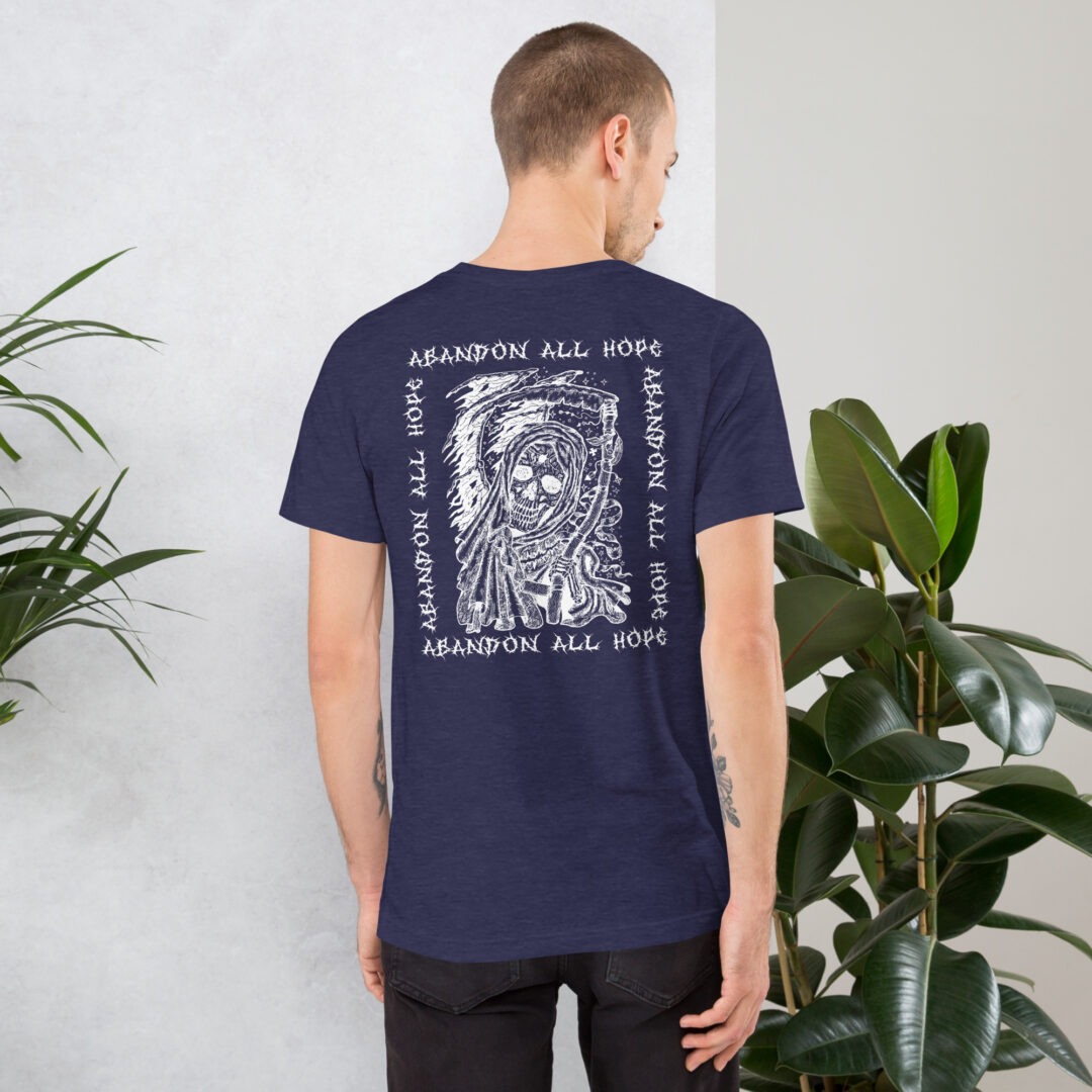 Abandon All Hope Emo Goth Alternative Shadowed Spirits Graphic Streetwear Tshirt - Image 10