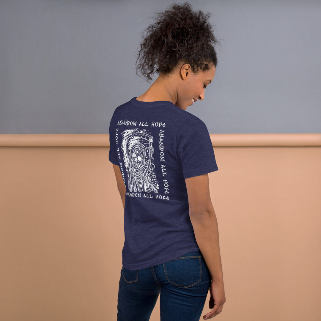 Abandon All Hope Emo Goth Alternative Shadowed Spirits Graphic Streetwear Tshirt - Image 11