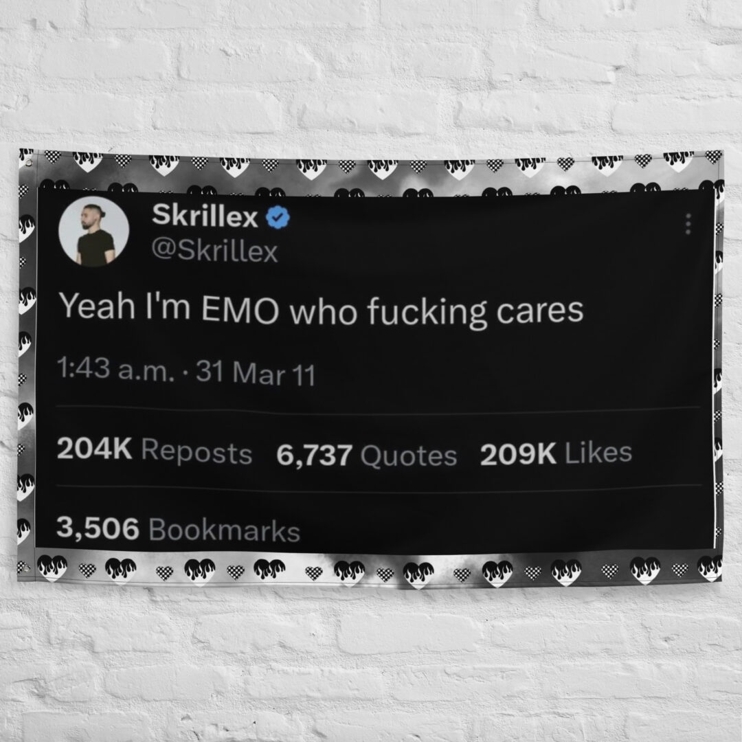 Skrillex Flag | Yeah Im Emo Who Cares Festival Totem - Image 2