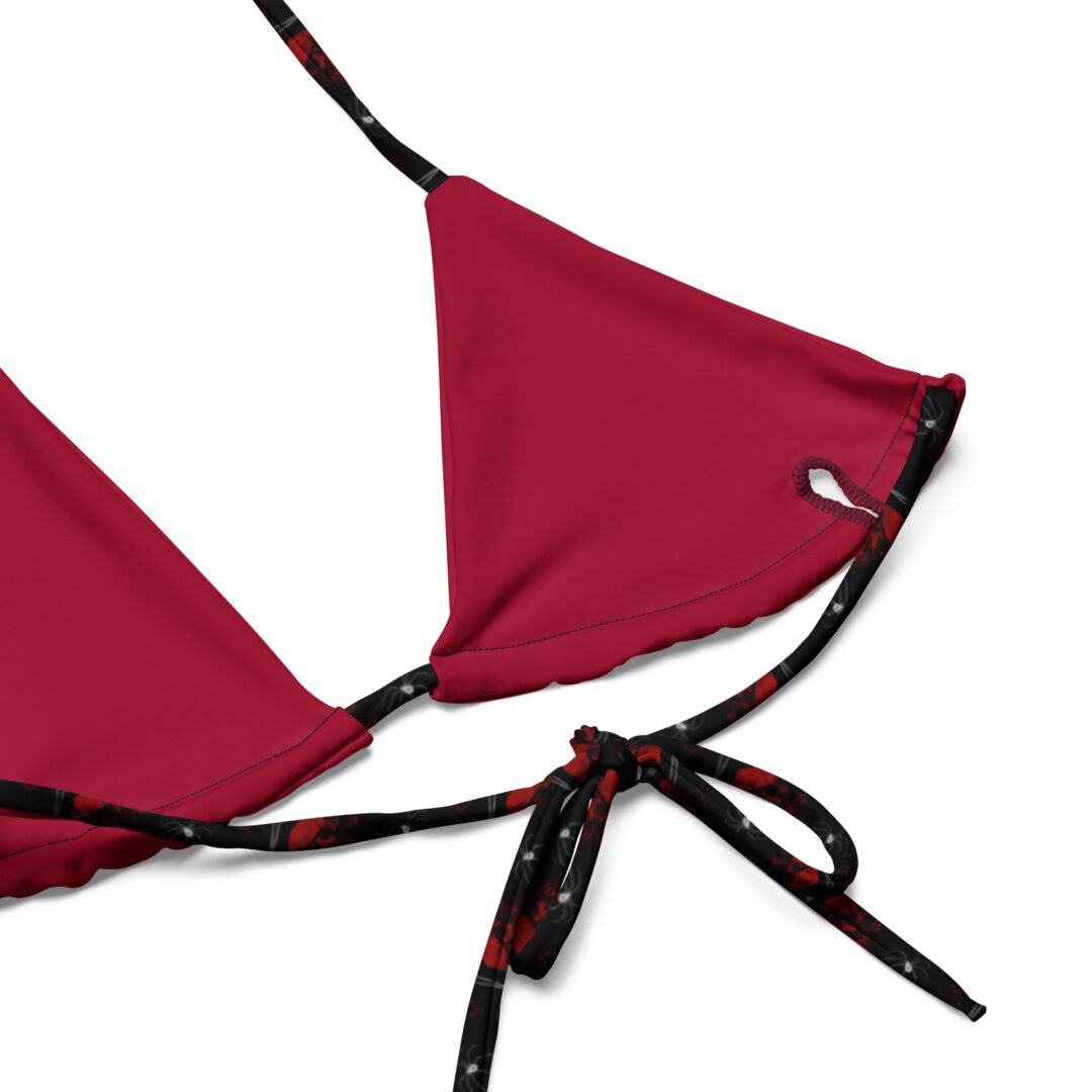 Devils Delight Goth Alt Emo Black and Red Bikini Two Piece Swim Suit - Image 15