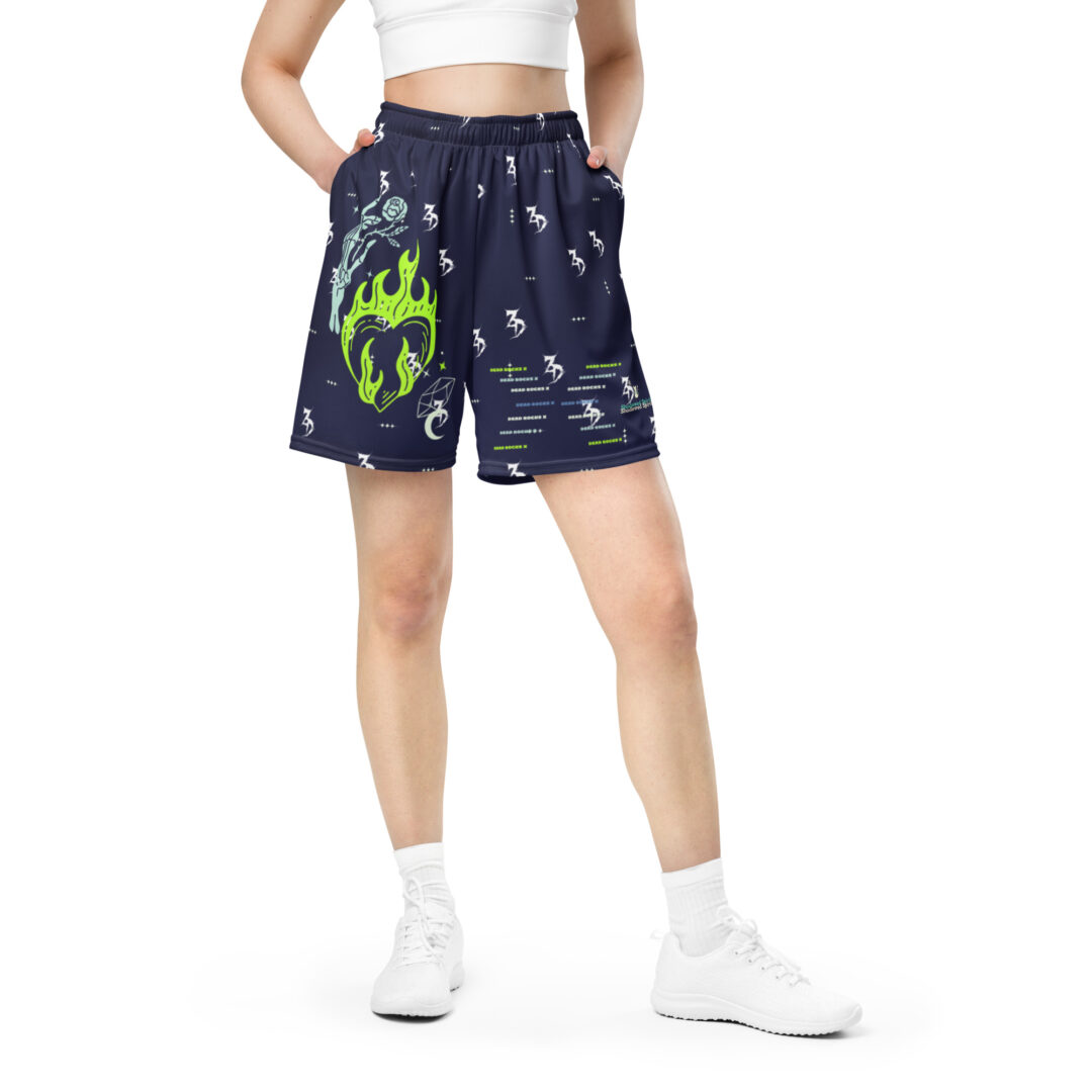 Zeds Dead Hearts On Fire | Custom Athletic Shorts Premium Quality With Pockets EDM Camping Concert - Image 2