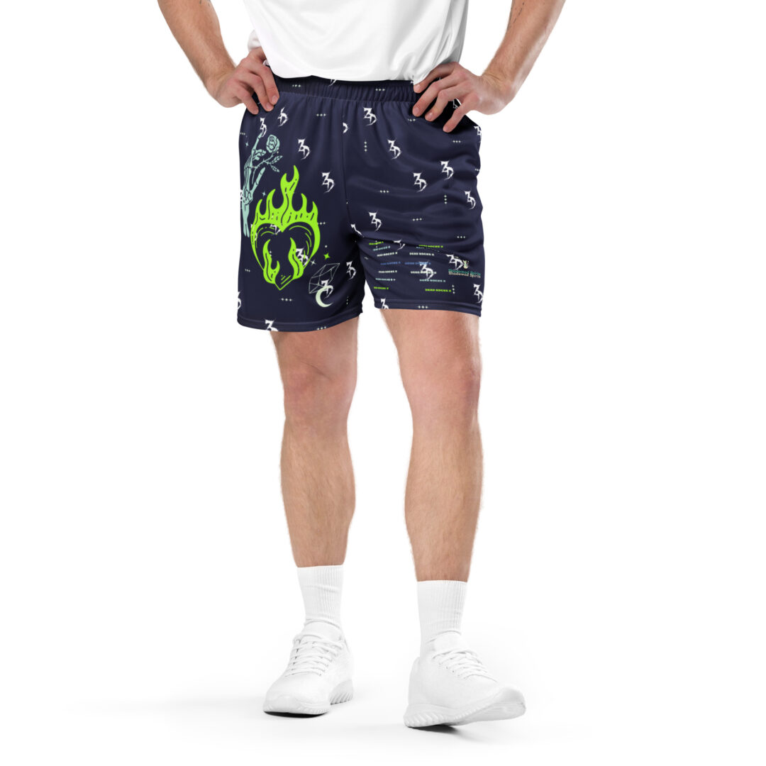 Zeds Dead Hearts On Fire | Custom Athletic Shorts Premium Quality With Pockets EDM Camping Concert - Image 3