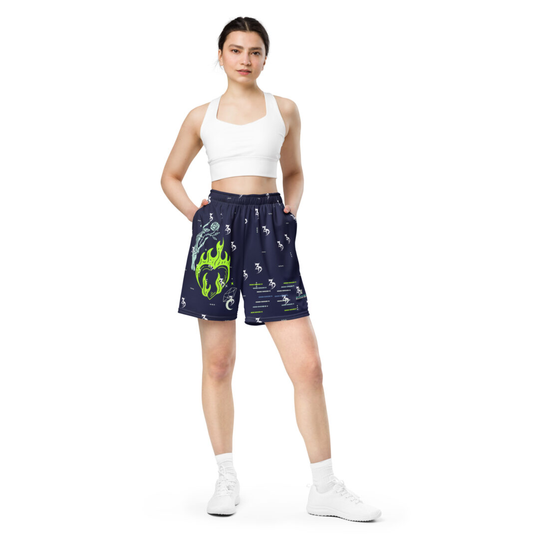 Zeds Dead Hearts On Fire | Custom Athletic Shorts Premium Quality With Pockets EDM Camping Concert - Image 7