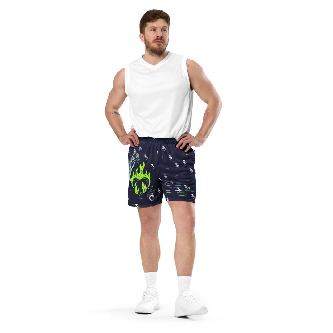 Zeds Dead Hearts On Fire | Custom Athletic Shorts Premium Quality With Pockets EDM Camping Concert - Image 8