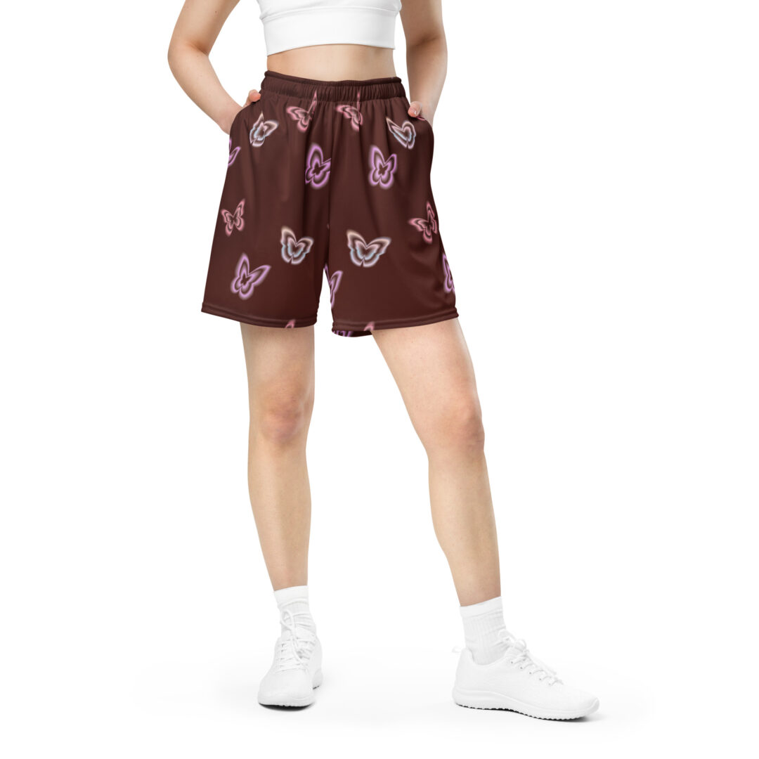 Etheral Y2K Aesthetic Translucent Moth All Over Print | Gym Shorts Premium Quality With Pockets - Image 2