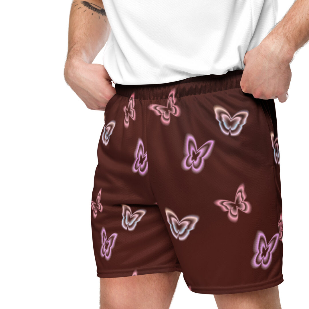 Etheral Y2K Aesthetic Translucent Moth All Over Print | Gym Shorts Premium Quality With Pockets - Image 5