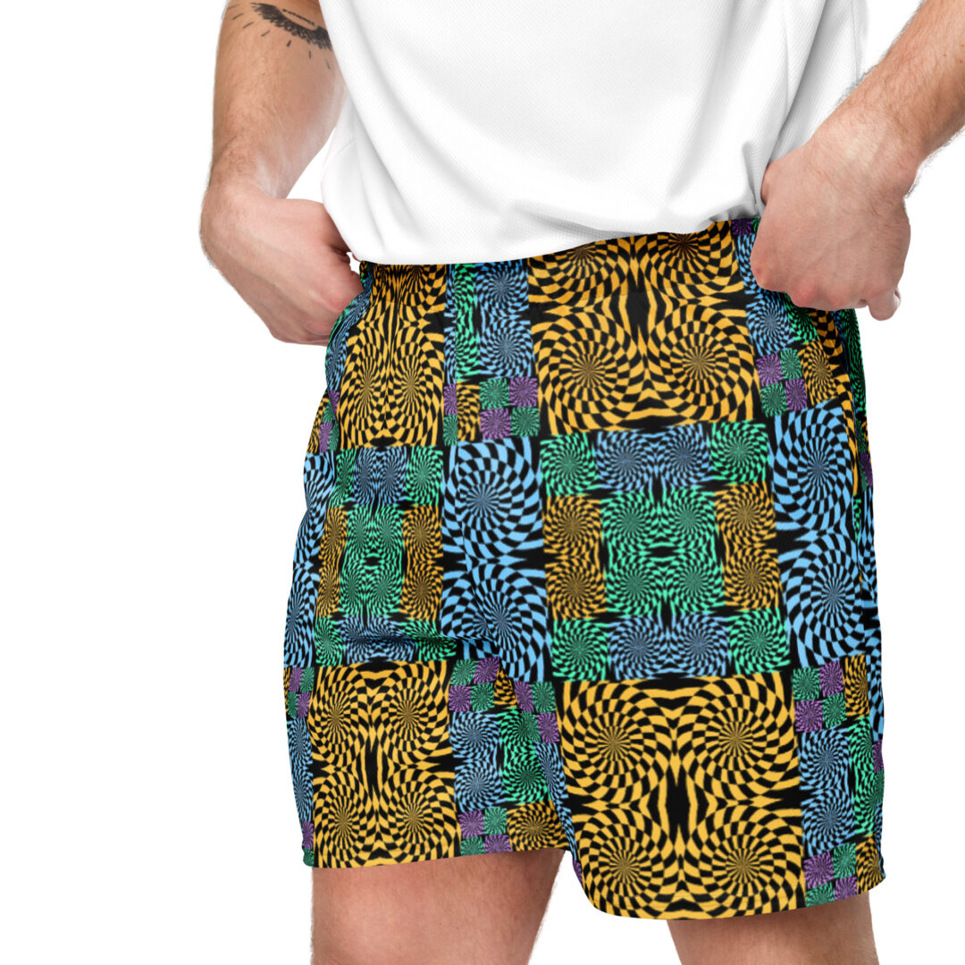 Trippy All Over Mandala Print | Unisex mesh shorts athletic gym wear with pockets - Image 6