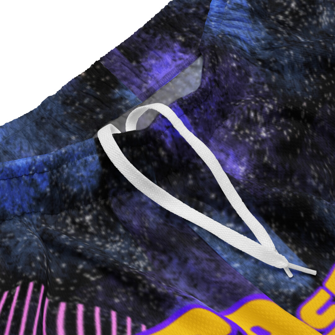 Zingara Trippy Space Bass UFO | Unisex Athletic Shorts Premium Festival Rave Wear With Pockets - Image 11