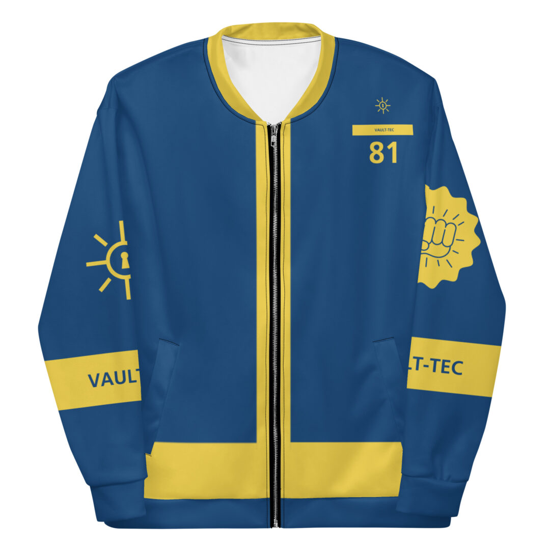 Fallout Cosplay Vault Suit Jacket | Pick Your Own Number Custom | Unisex Bomber Jacket - Image 13