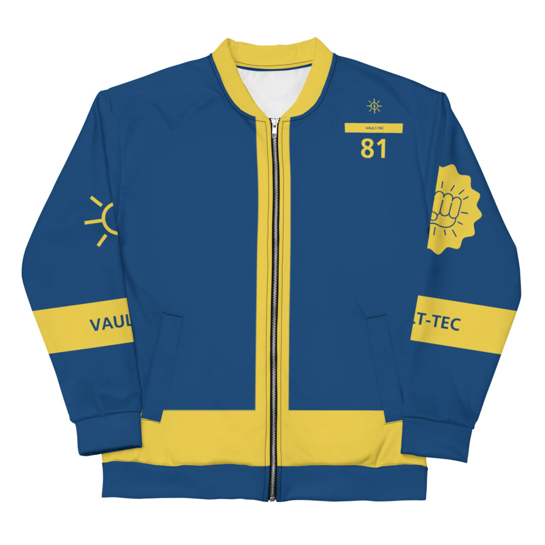 Fallout Cosplay Vault Suit Jacket | Pick Your Own Number Custom | Unisex Bomber Jacket - Image 14