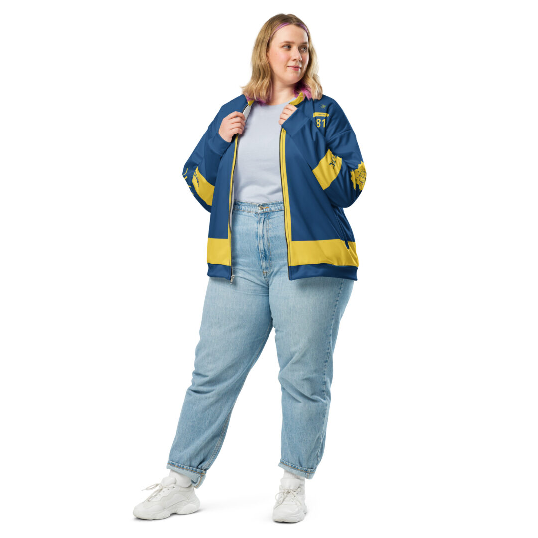 Fallout Cosplay Vault Suit Jacket | Pick Your Own Number Custom | Unisex Bomber Jacket - Image 17