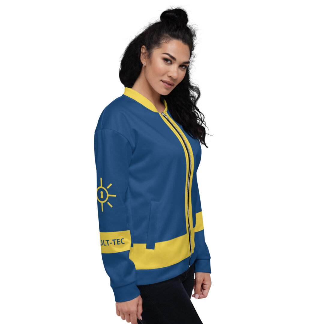 Fallout Cosplay Vault Suit Jacket | Pick Your Own Number Custom | Unisex Bomber Jacket - Image 3