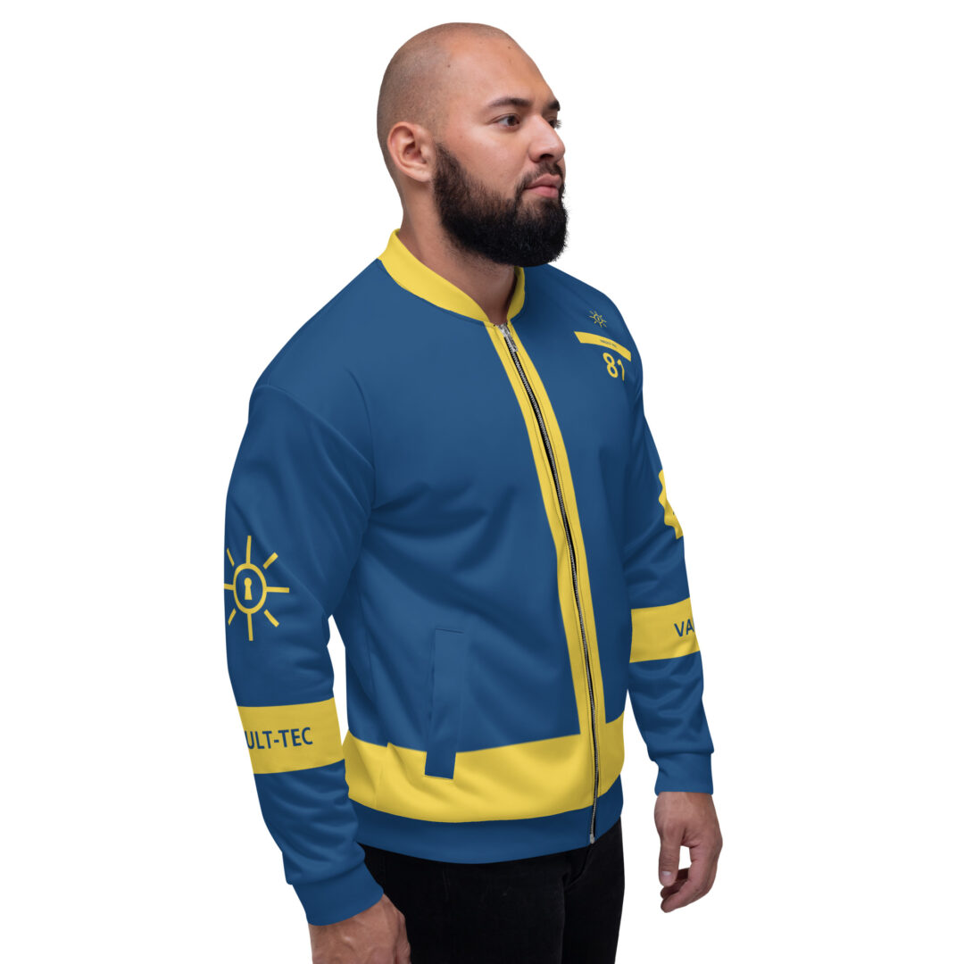 Fallout Cosplay Vault Suit Jacket | Pick Your Own Number Custom | Unisex Bomber Jacket - Image 10