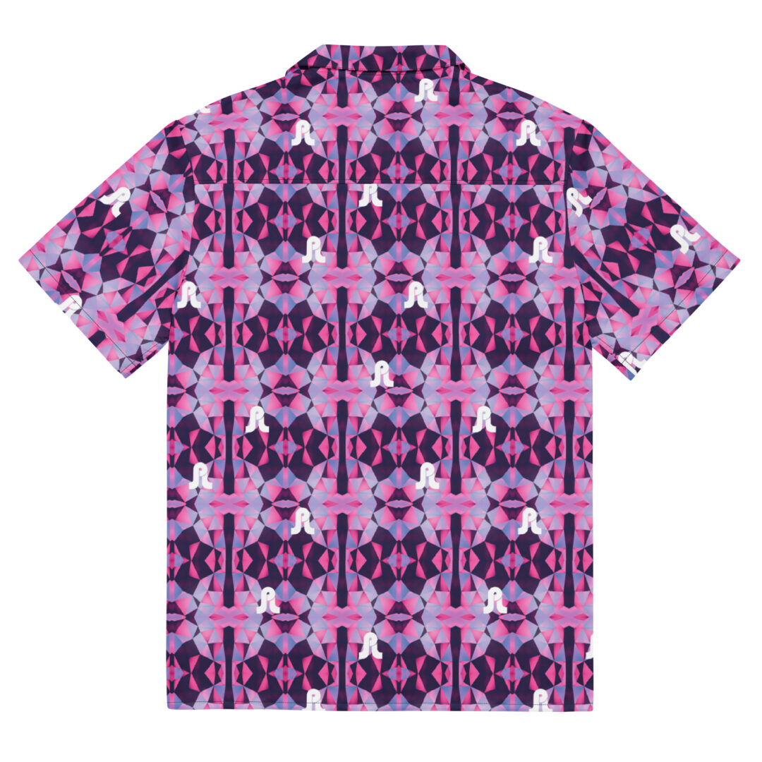 Pretty Lights Purple Kalediscope Trippy Custom Button Up Unisex Festival Rave Shirt Plus Sizes up to 6XL - Image 7