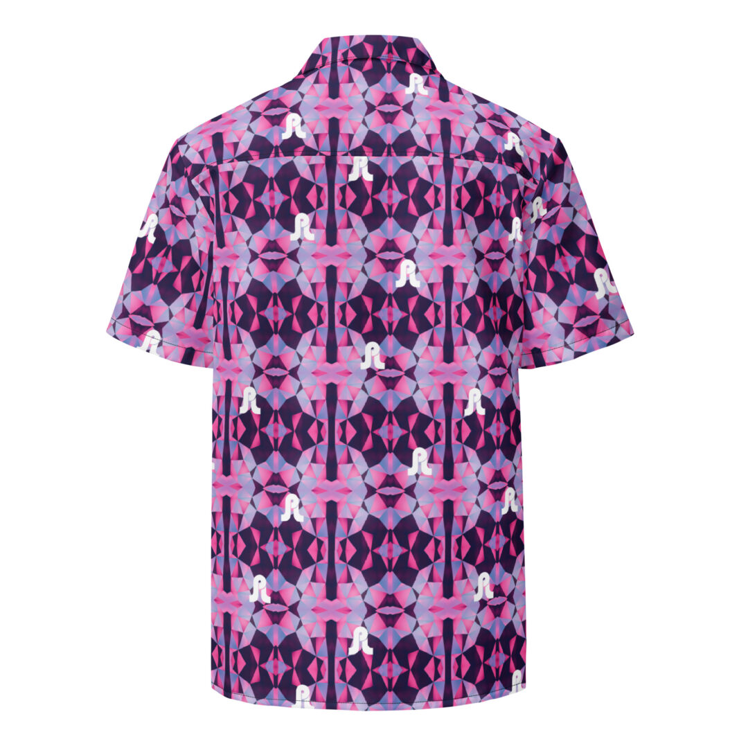 Pretty Lights Purple Kalediscope Trippy Custom Button Up Unisex Festival Rave Shirt Plus Sizes up to 6XL - Image 13