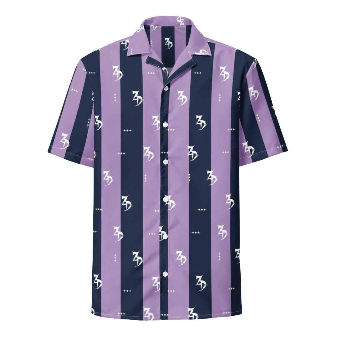 Zeds Dead Purple Stripe Custom Hawaiian Bowl Shirt Button Up | Rave Festival Outfit Unisex Top - Image 4