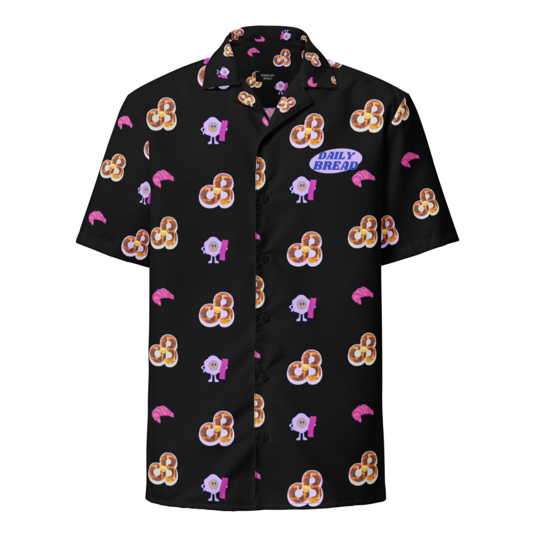 Daily Bread Breakfeast Bed Edm Festival Rave Summer Shirt Button Down Shirt Lightweight Custom Breakfast in Bed Stylish Unisex Up to 6XL