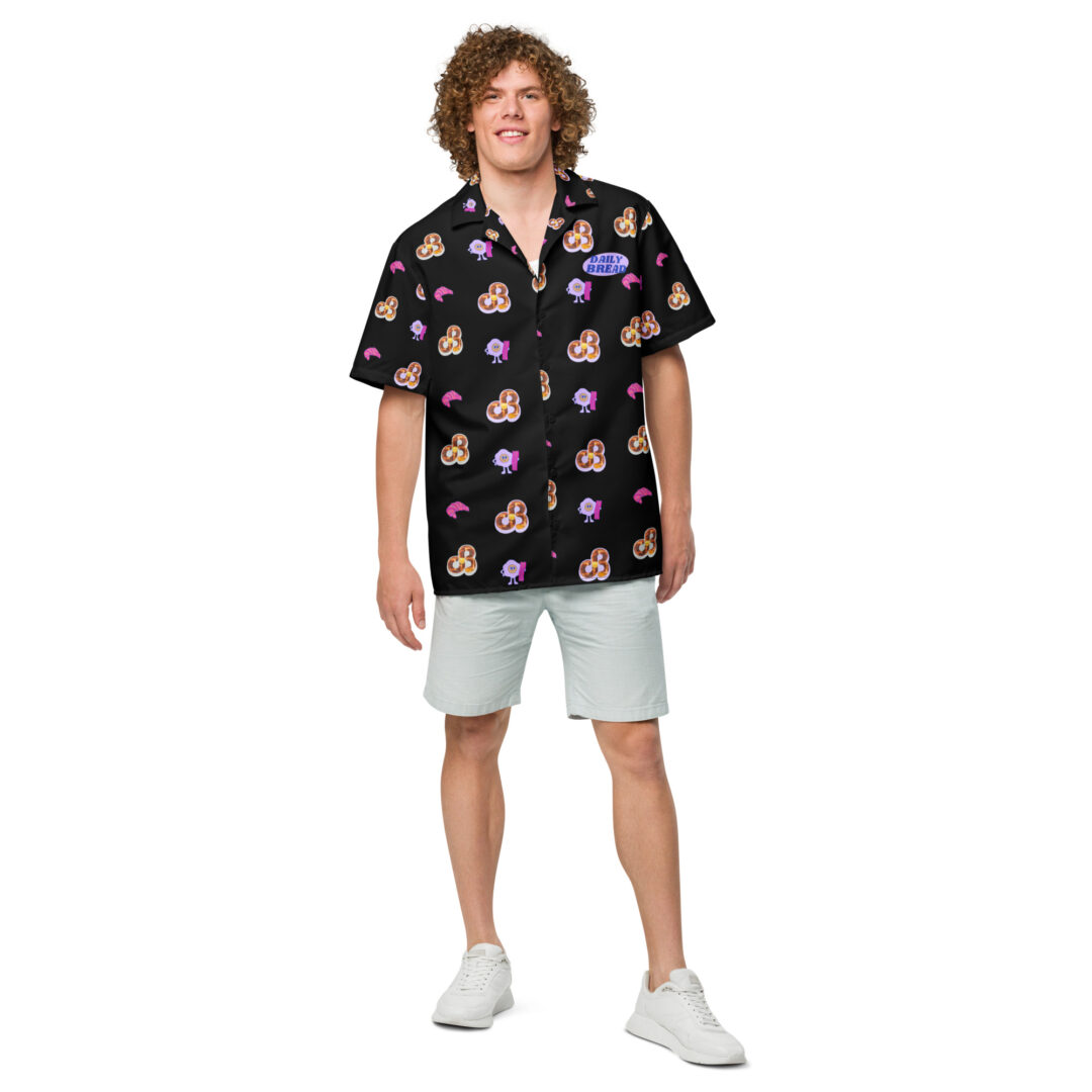 Daily Bread Breakfeast Bed Edm Festival Rave Summer Shirt Button Down Shirt Lightweight Custom Breakfast in Bed Stylish Unisex Up to 6XL - Image 5