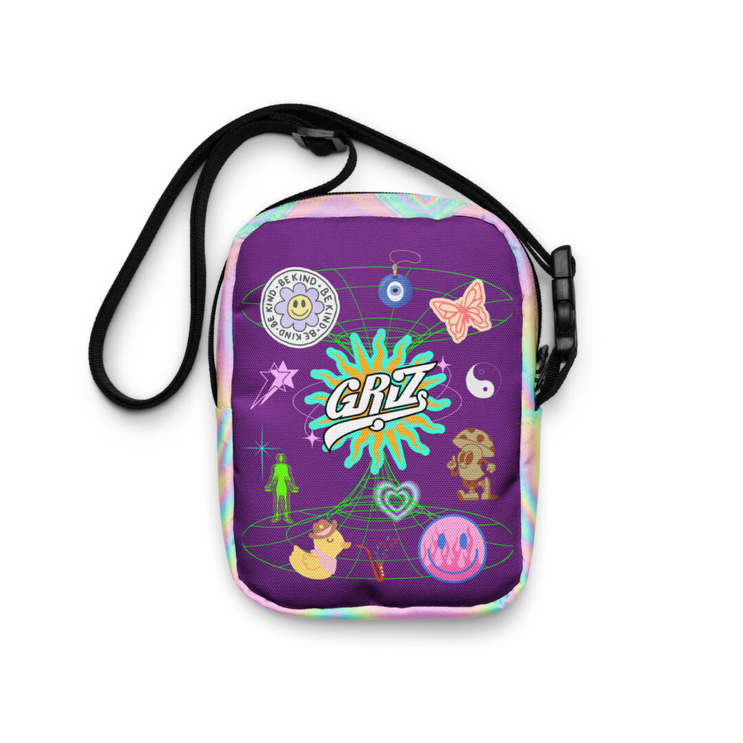 Griz Purple Utility crossbody bag | Rainbow Sling Festival Accessory DJ GRIZ - Image 15