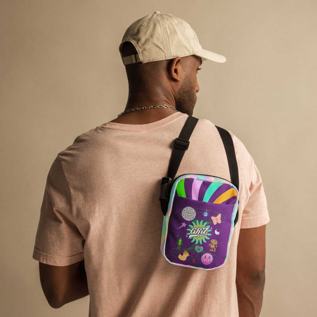 Griz Purple Utility crossbody bag | Rainbow Sling Festival Accessory DJ GRIZ - Image 9