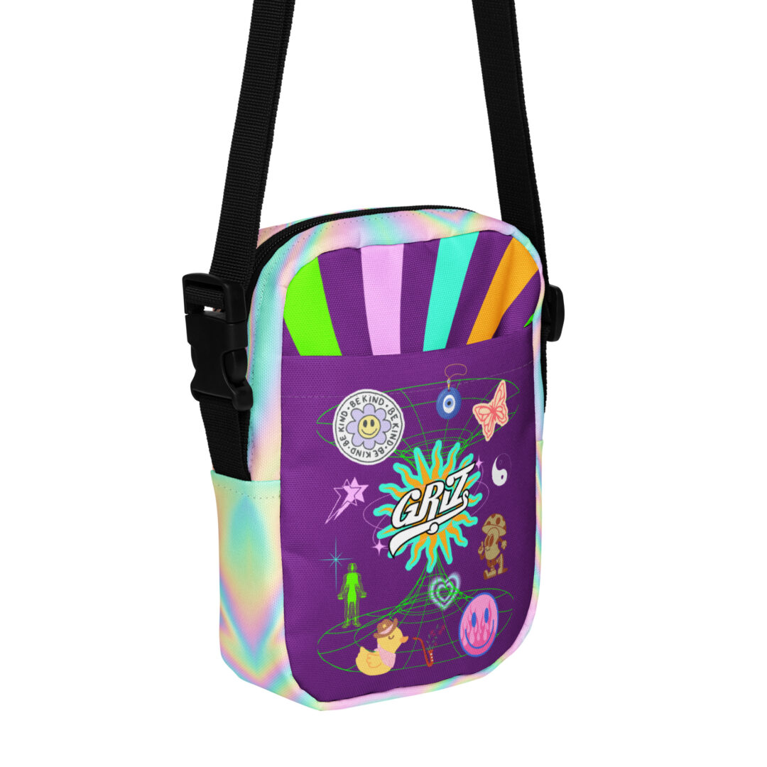 Griz Purple Utility crossbody bag | Rainbow Sling Festival Accessory DJ GRIZ - Image 16