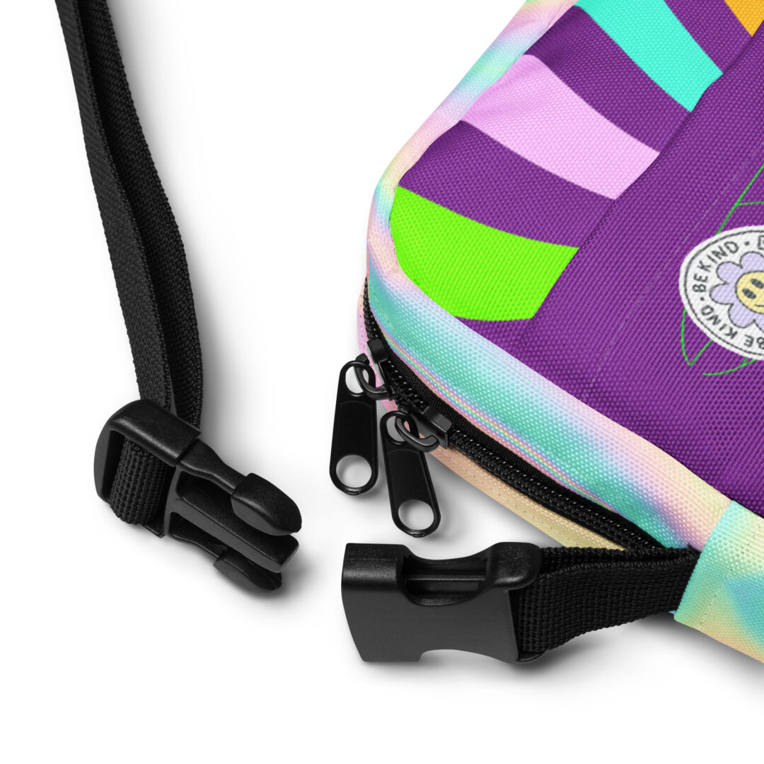 Griz Purple Utility crossbody bag | Rainbow Sling Festival Accessory DJ GRIZ - Image 13