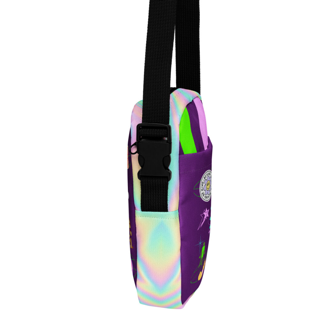 Griz Purple Utility crossbody bag | Rainbow Sling Festival Accessory DJ GRIZ - Image 18