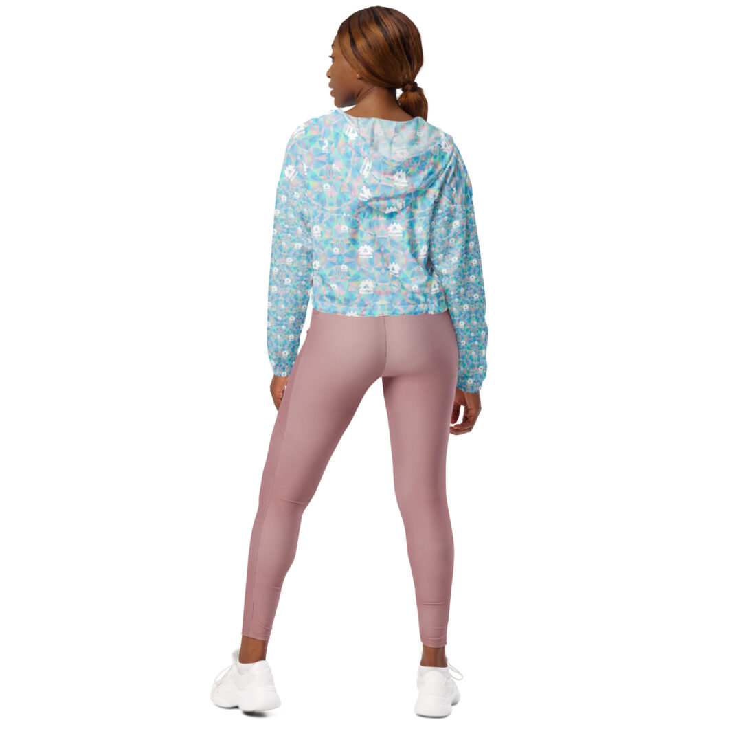 Irridescent Wakaan Music Festival Logo | Women’s cropped windbreaker rave jacket edm festival coat - Image 7