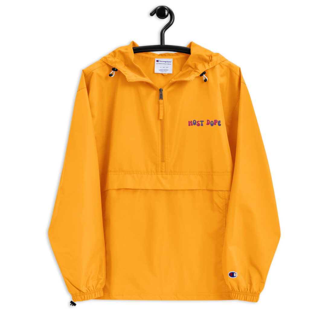 Mac Miller Kids Most Dope | Custom Embroidered Champion Packable Jacket | Kangaroo Pouch Life Proof All Seasons - Image 15