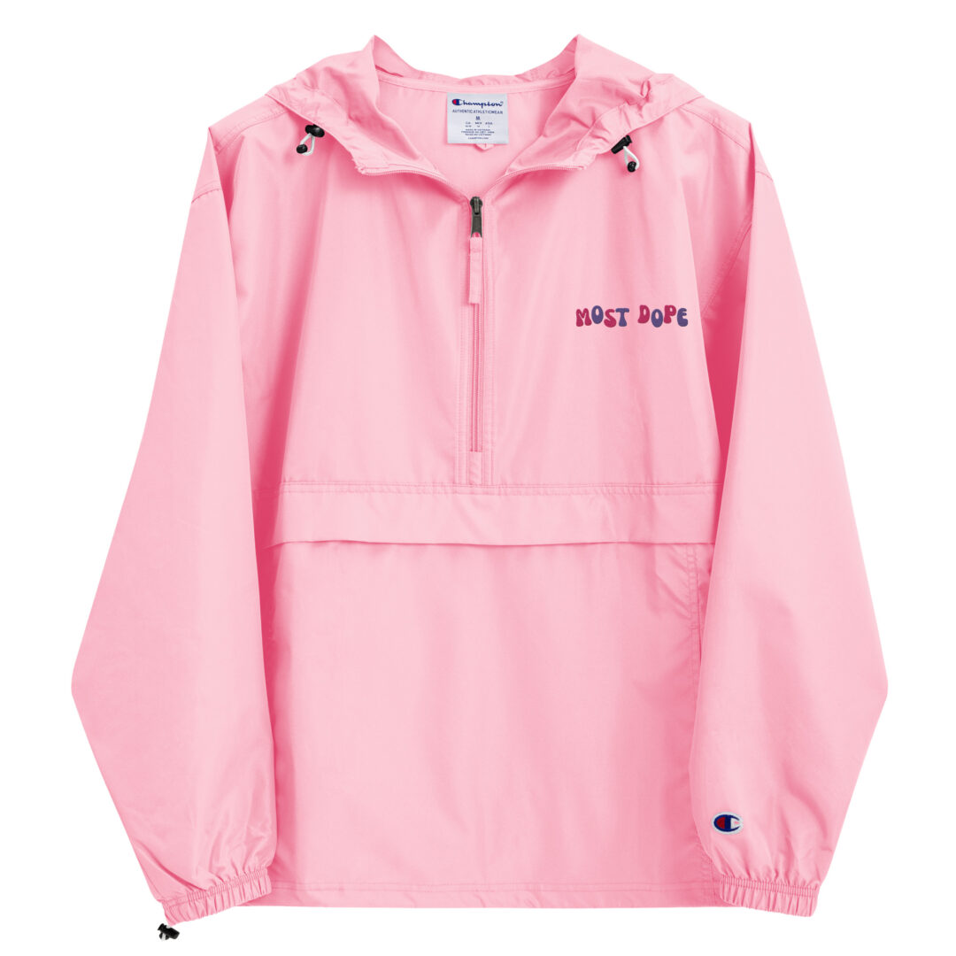 Mac Miller Kids Most Dope | Custom Embroidered Champion Packable Jacket | Kangaroo Pouch Life Proof All Seasons - Image 10