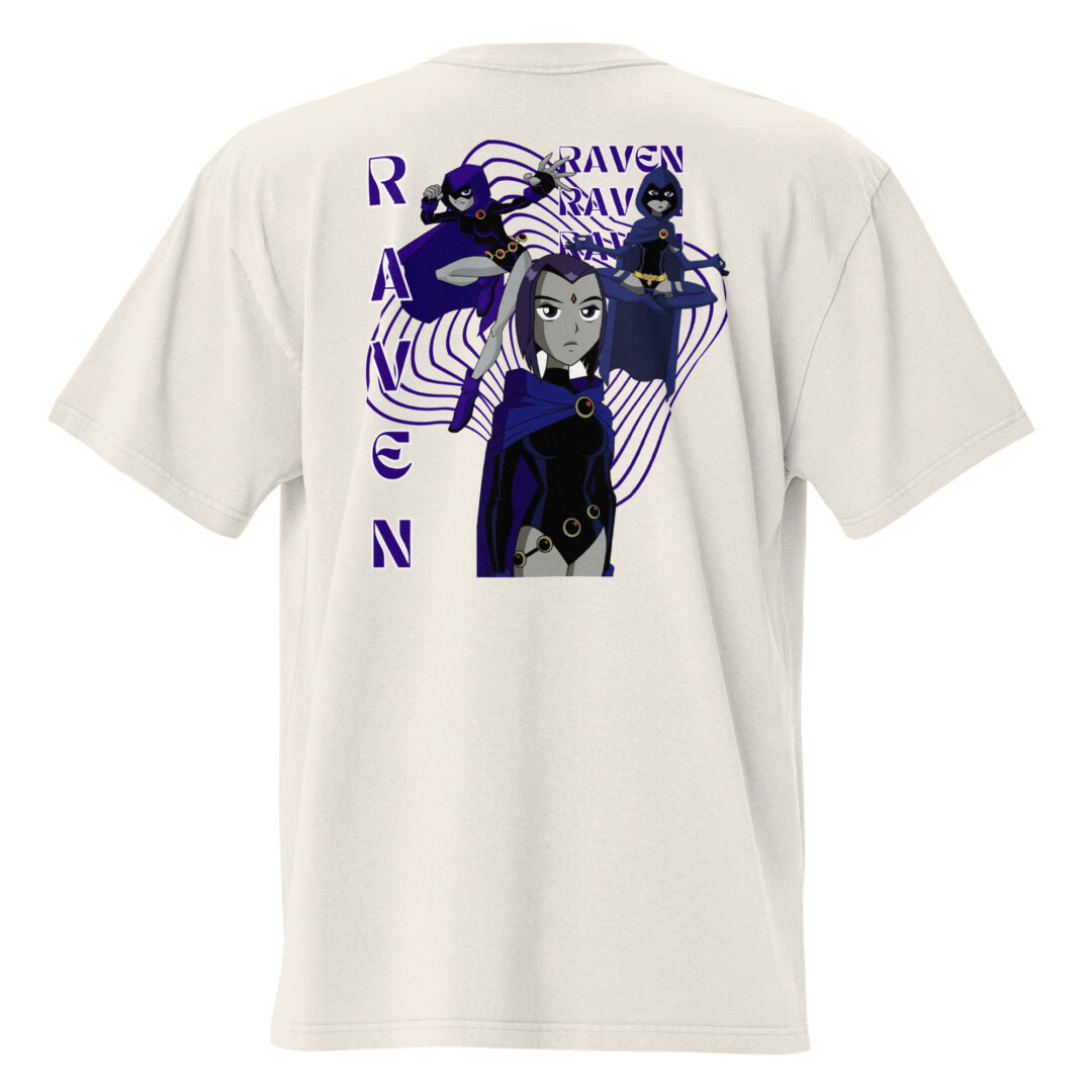 Raven Teen Titans Large Graphic Streetwear Oversized T-Shirt | Premium Quality Boxy Drop Shoulder - Image 5