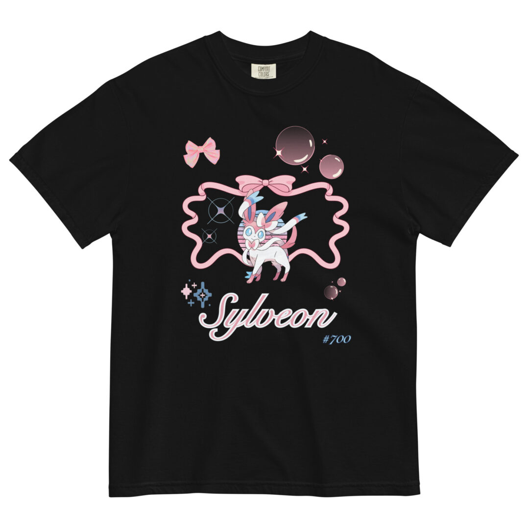 Sylveon Large Graphic Pokemon Fairy Type Eeveelution | Comfort Colors Premium Tshirt - Image 4