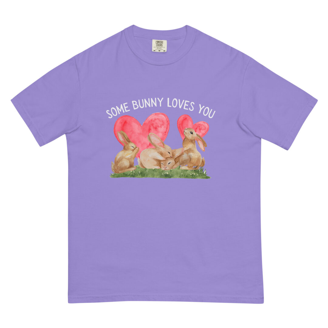 Some Bunny Loves You Cute Comfort Colors Shirt Unisex Cottage Core Summer Top Graphic Tee Funny Animal Print - Image 26